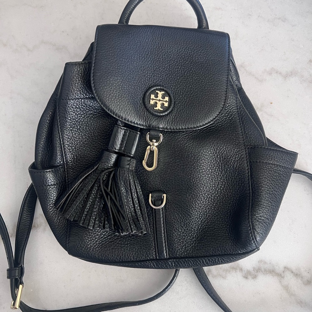 Tory Burch Pebbled Fleming Backpack